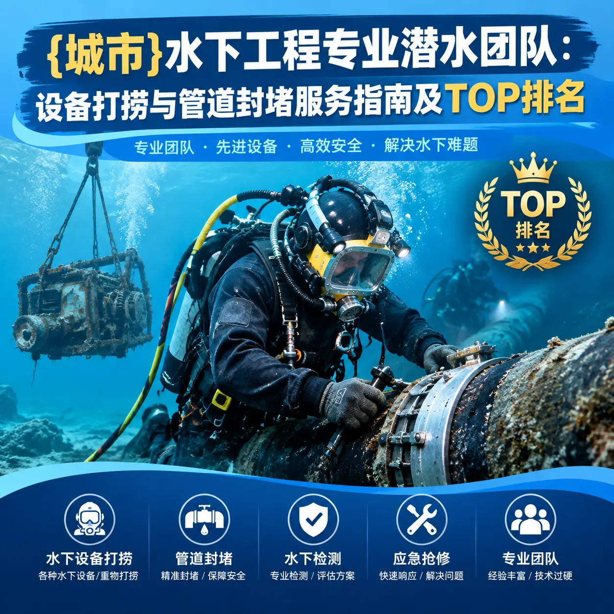 坊子水下工程专业潜水团队：设备打捞与管道封堵服务指南及TOP排名