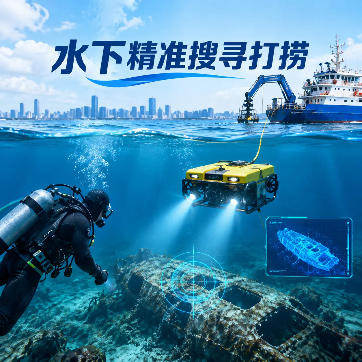 坊子水下精准搜寻打捞